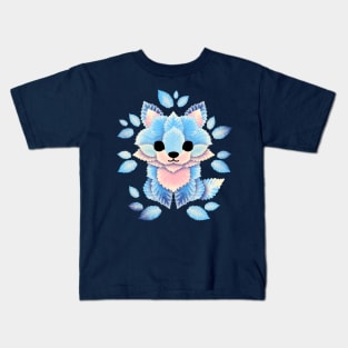 Ice fox of leaves Kids T-Shirt